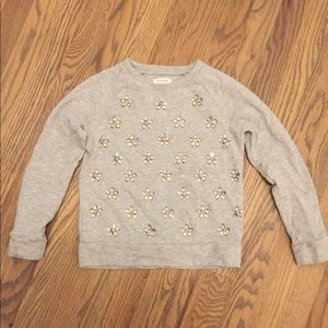 Crewcuts Grey mid weight jeweled sweatshirt